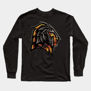 golden gladiator lion Long Sleeve T-Shirt